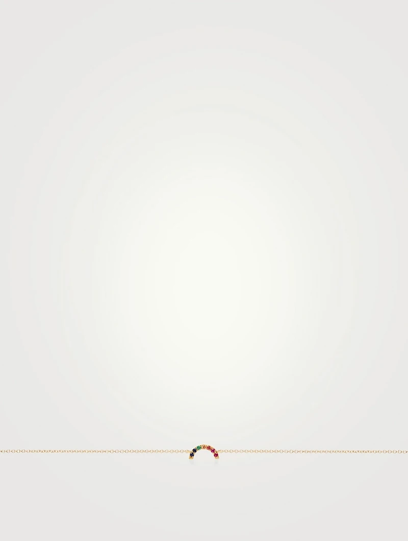 14K Gold Rainbow Bracelet