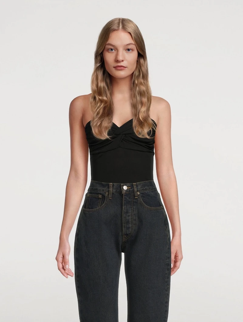 Rib Twist Tube Top