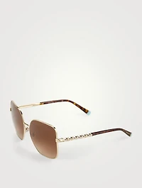 Square Sunglasses With Crystals