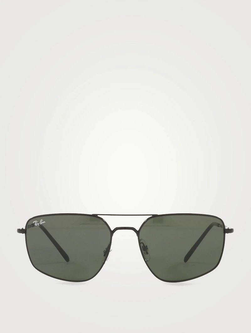 RB3666 Rectangular Aviator Sunglasses
