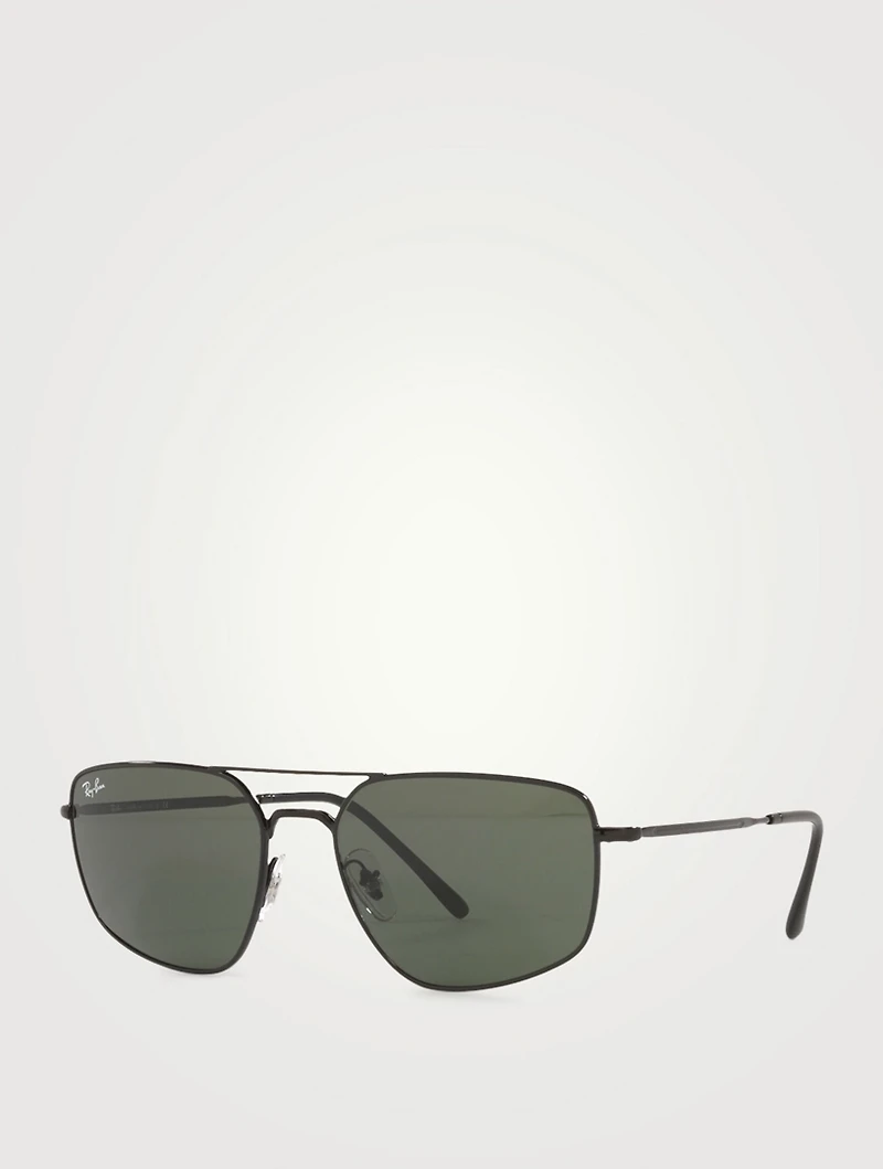 RB3666 Rectangular Aviator Sunglasses