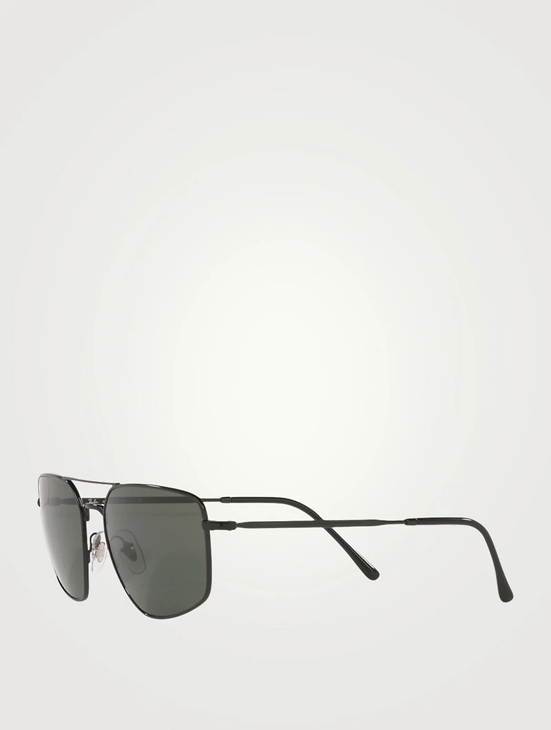RB3666 Rectangular Aviator Sunglasses