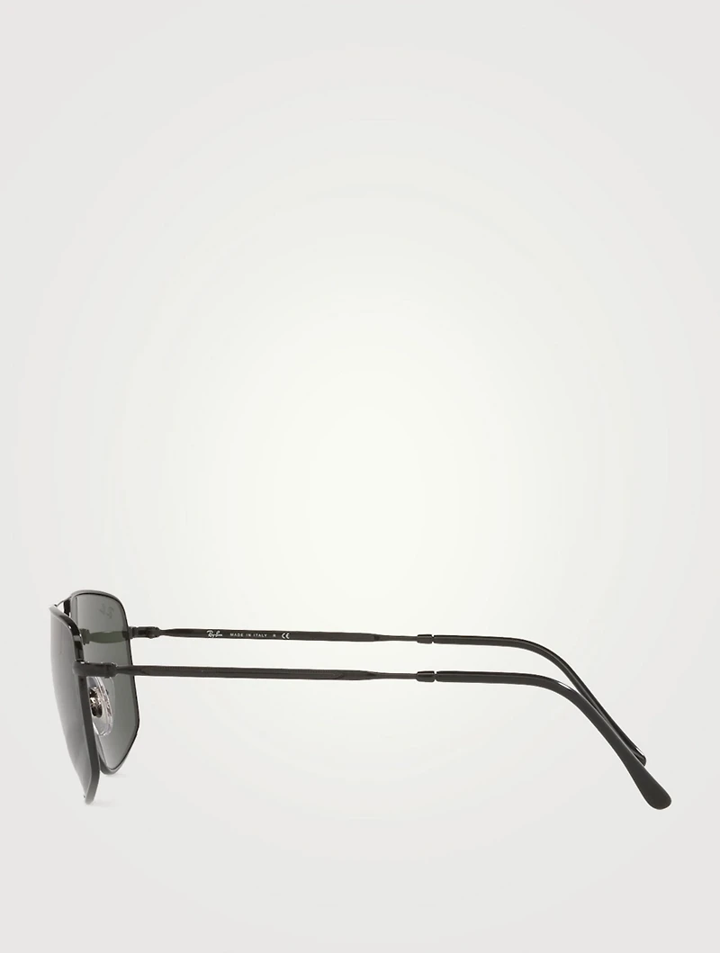 RB3666 Rectangular Aviator Sunglasses