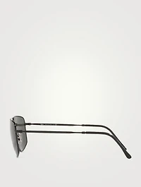 RB3666 Rectangular Aviator Sunglasses