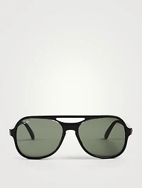 RB4357 Powderhorn Aviator Sunglasses