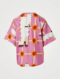 Cotton Printed Kimono T-Shirt