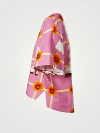 Cotton Printed Kimono T-Shirt