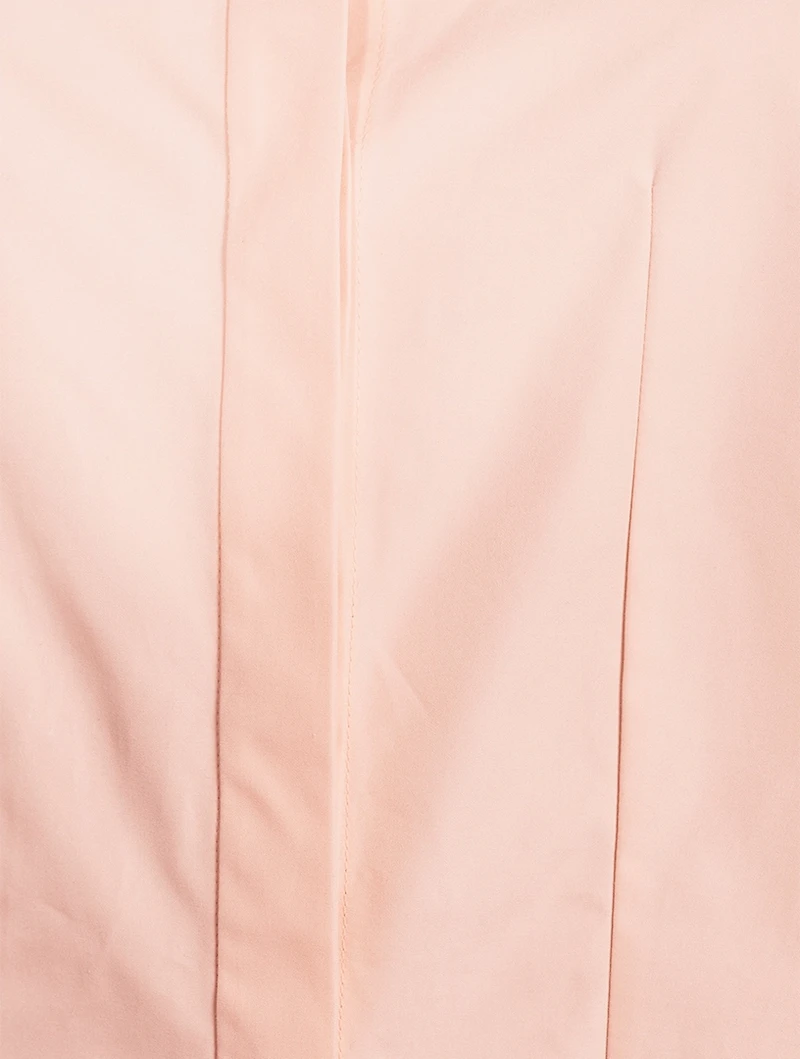 Poplin Cotton Cocoon-Sleeve Shirt