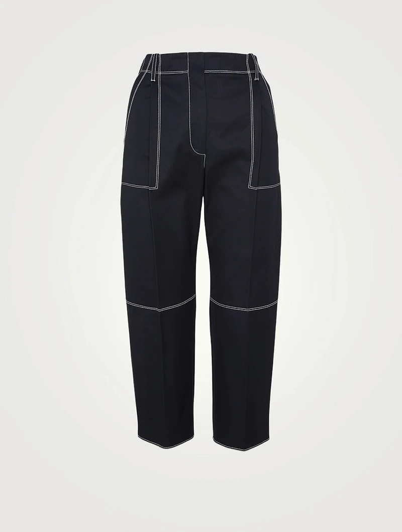 Cotton Gabardine Culotte Pants