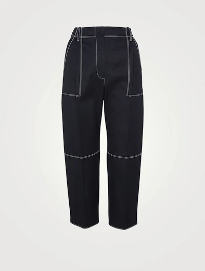 Cotton Gabardine Culotte Pants