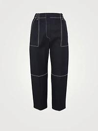 Cotton Gabardine Culotte Pants
