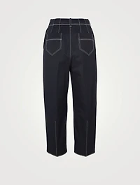 Cotton Gabardine Culotte Pants