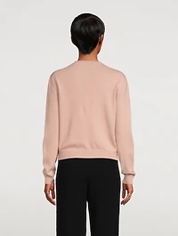 Wool-Blend Crewneck Sweater With Graphic Print