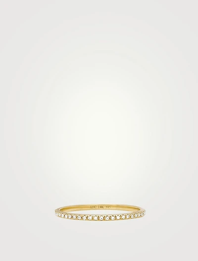 14K Gold Eternity Stacking Ring With Diamonds