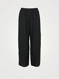 Linen Straight-Leg Pants