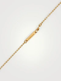 18K Gold Plated And Sterling Silver Rose Pendant Necklace