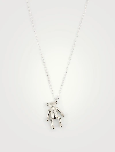 Sterling Silver Bear Pendant Necklace