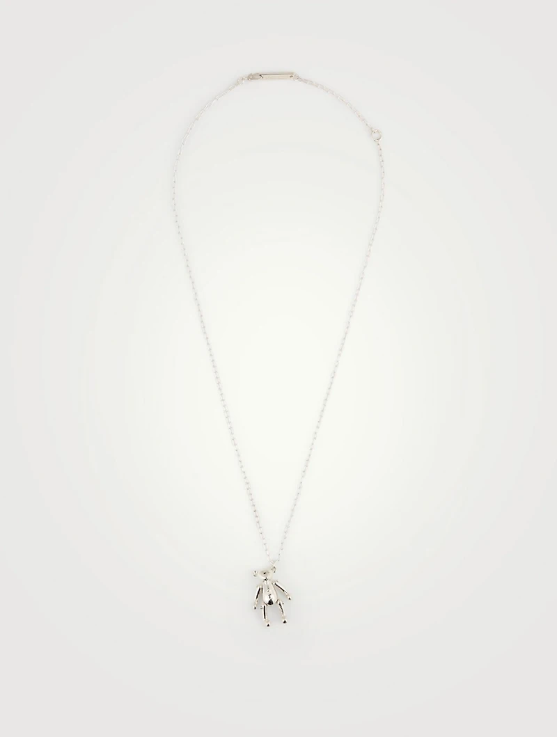 Sterling Silver Bear Pendant Necklace
