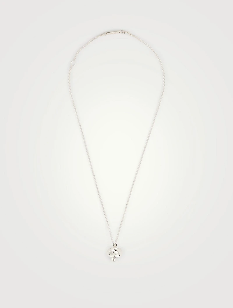 Sterling Silver Mushroom Pendant Necklace