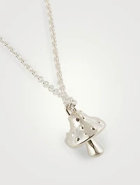 Sterling Silver Mushroom Pendant Necklace