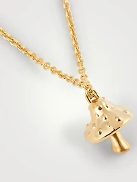 18K Gold Plated Mushroom Pendant Necklace