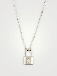 Sterling Silver Padlock Pendant Necklace