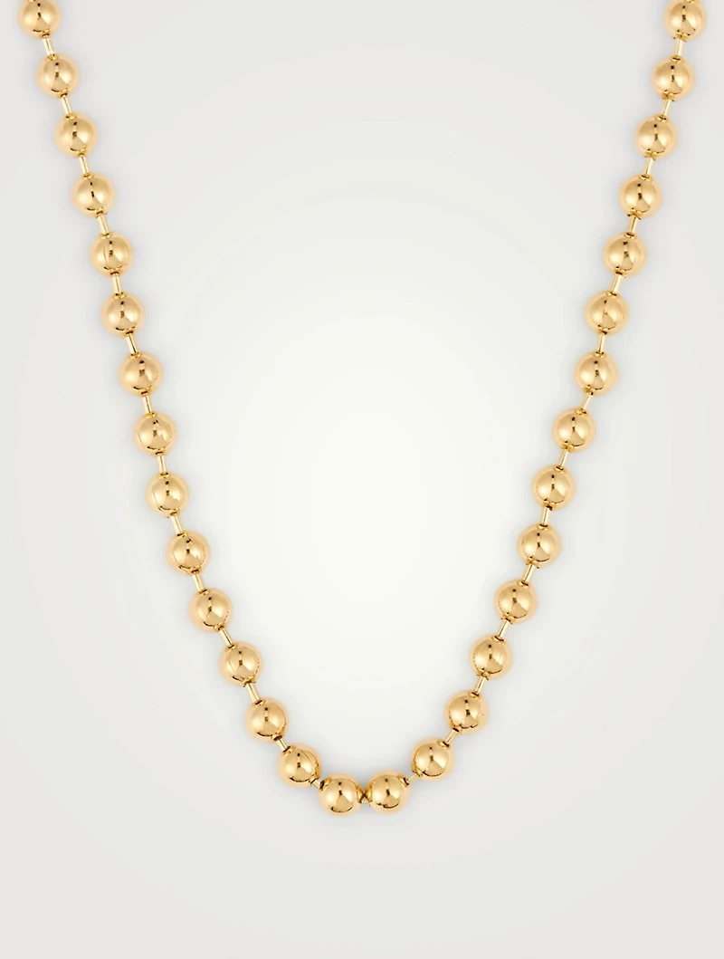 18K Goldplated Ball Chain Necklace