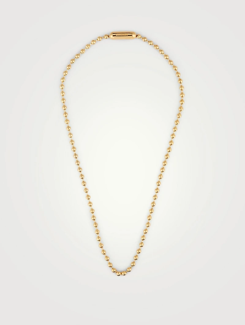 18K Goldplated Ball Chain Necklace