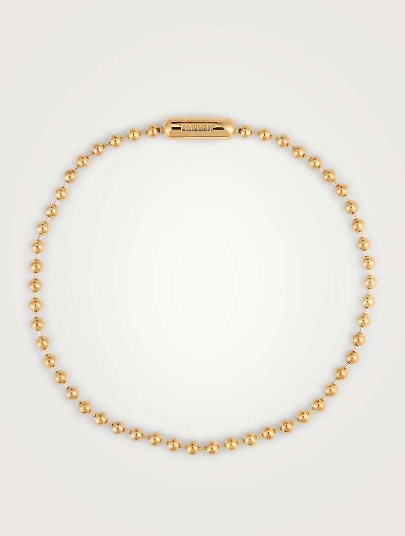18K Goldplated Ball Chain Choker Necklace
