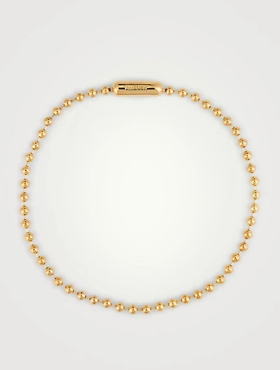 18K Goldplated Ball Chain Choker Necklace