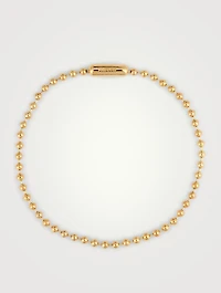 18K Goldplated Ball Chain Choker Necklace