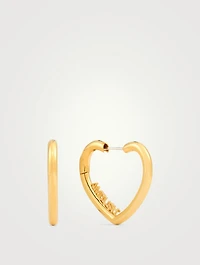 Mini 18K Goldplated Heart Hoop Earrings