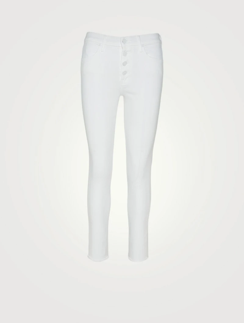 The Pixie Skinny Jeans With Ankle Fray