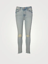 Stunner High-Rise Ankle Jeans With Step Fray
