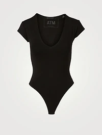 Pima Cotton V-Neck Bodysuit