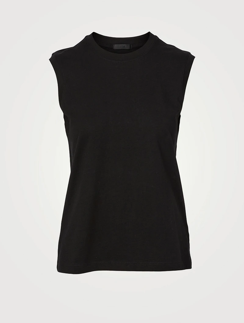 Classic Cotton Jersey Sleeveless T-Shirt