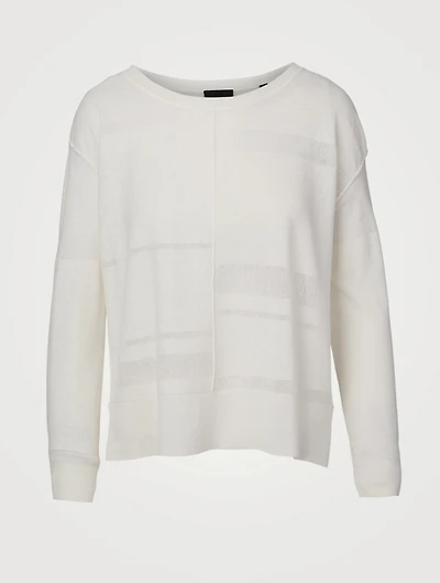 Linen-Blend Gauze Sweater
