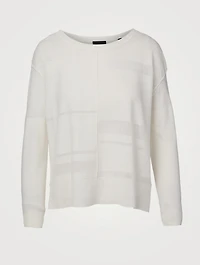 Linen-Blend Gauze Sweater