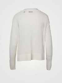 Linen-Blend Gauze Sweater