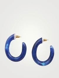 Medium Pebble Resin Hoop Earrings