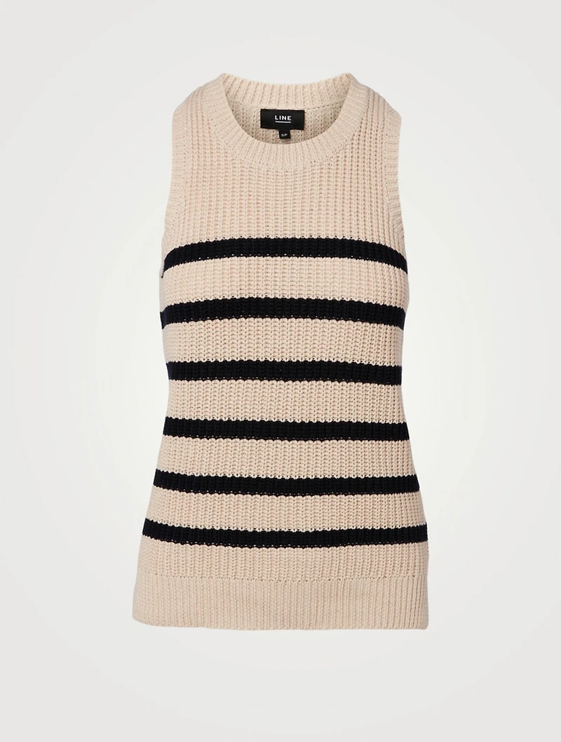 Ada Sleeveless Top Striped Print