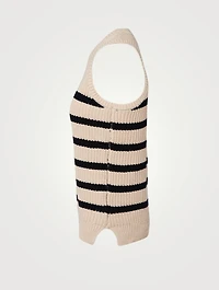 Ada Sleeveless Top Striped Print