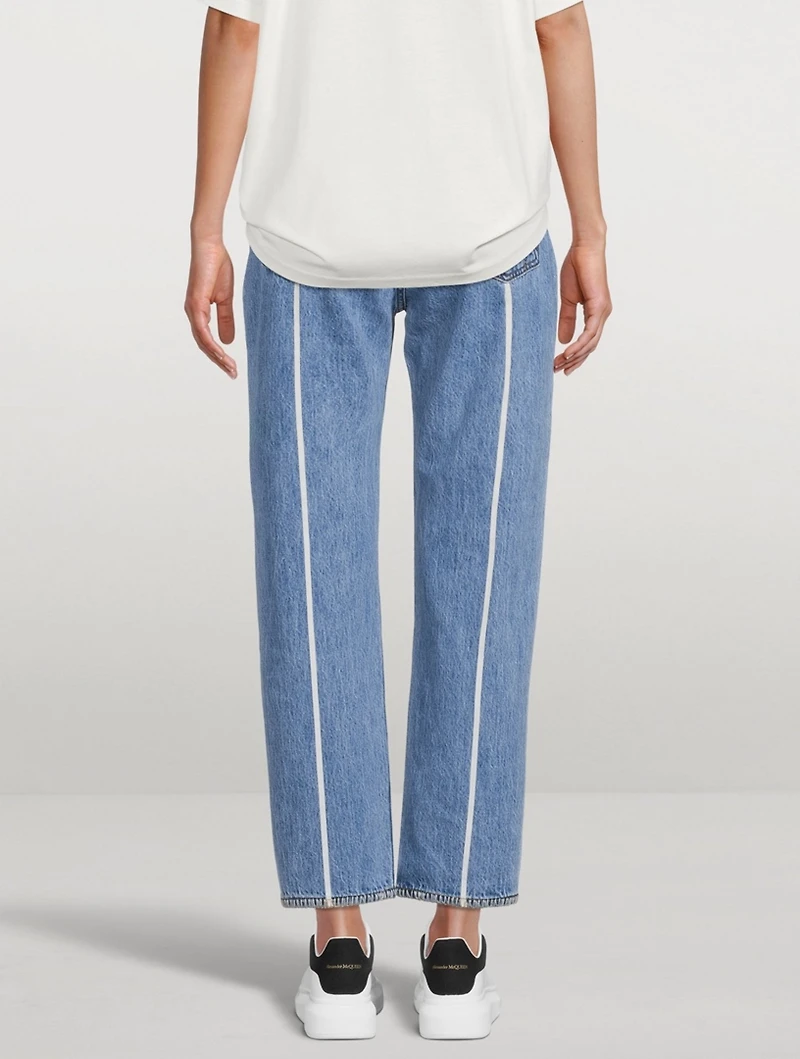 Tate Crop High-Waisted Straight Jeans