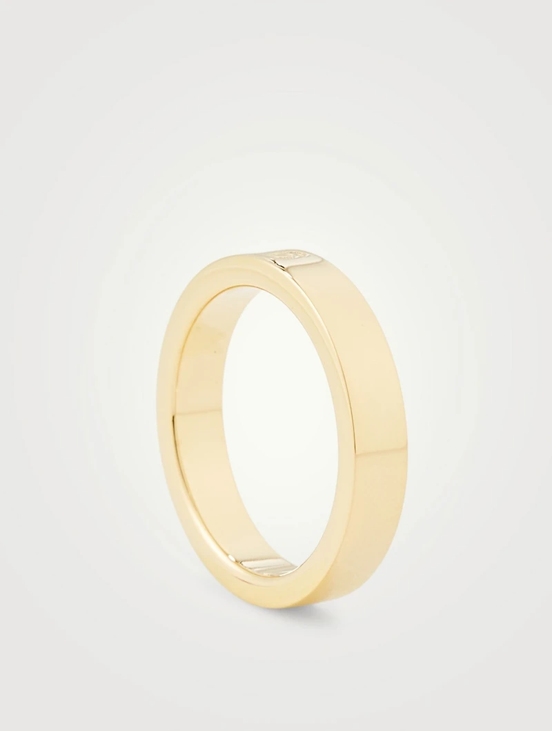 6 Logo Thin Band Ring