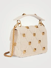 Roman Stud Knit Shoulder Chain Bag