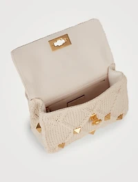 Roman Stud Knit Shoulder Chain Bag