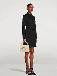 Roman Stud Knit Shoulder Chain Bag