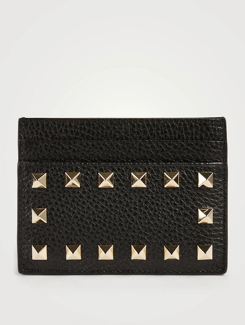 Rockstud Leather Card Holder