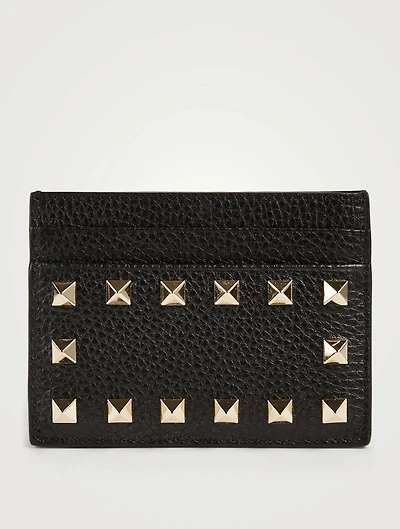 Rockstud Leather Card Holder