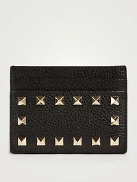 Rockstud Leather Card Holder